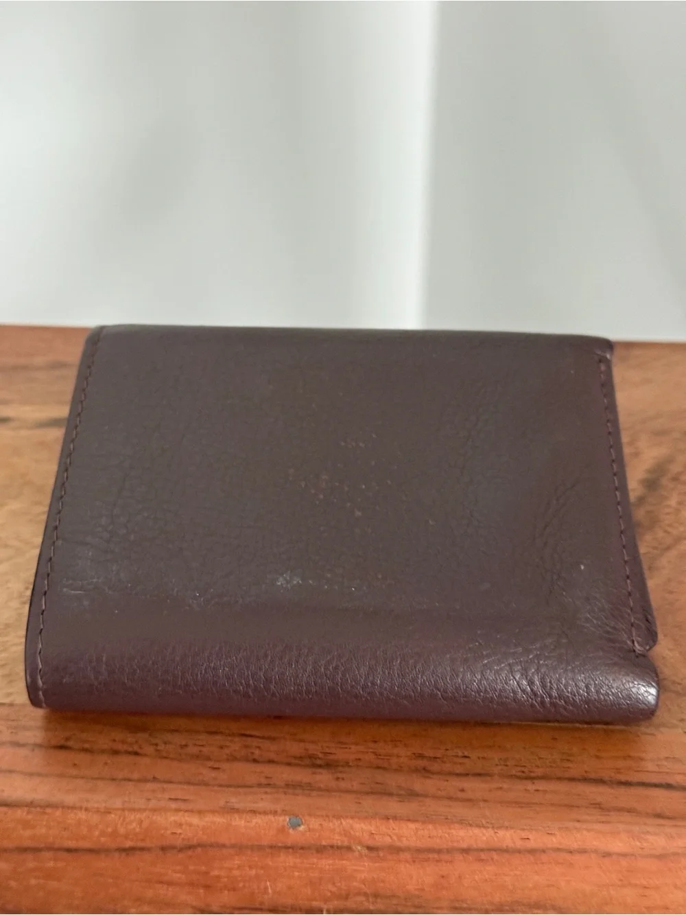 Slim Leather Card Holder Wallet - Brown